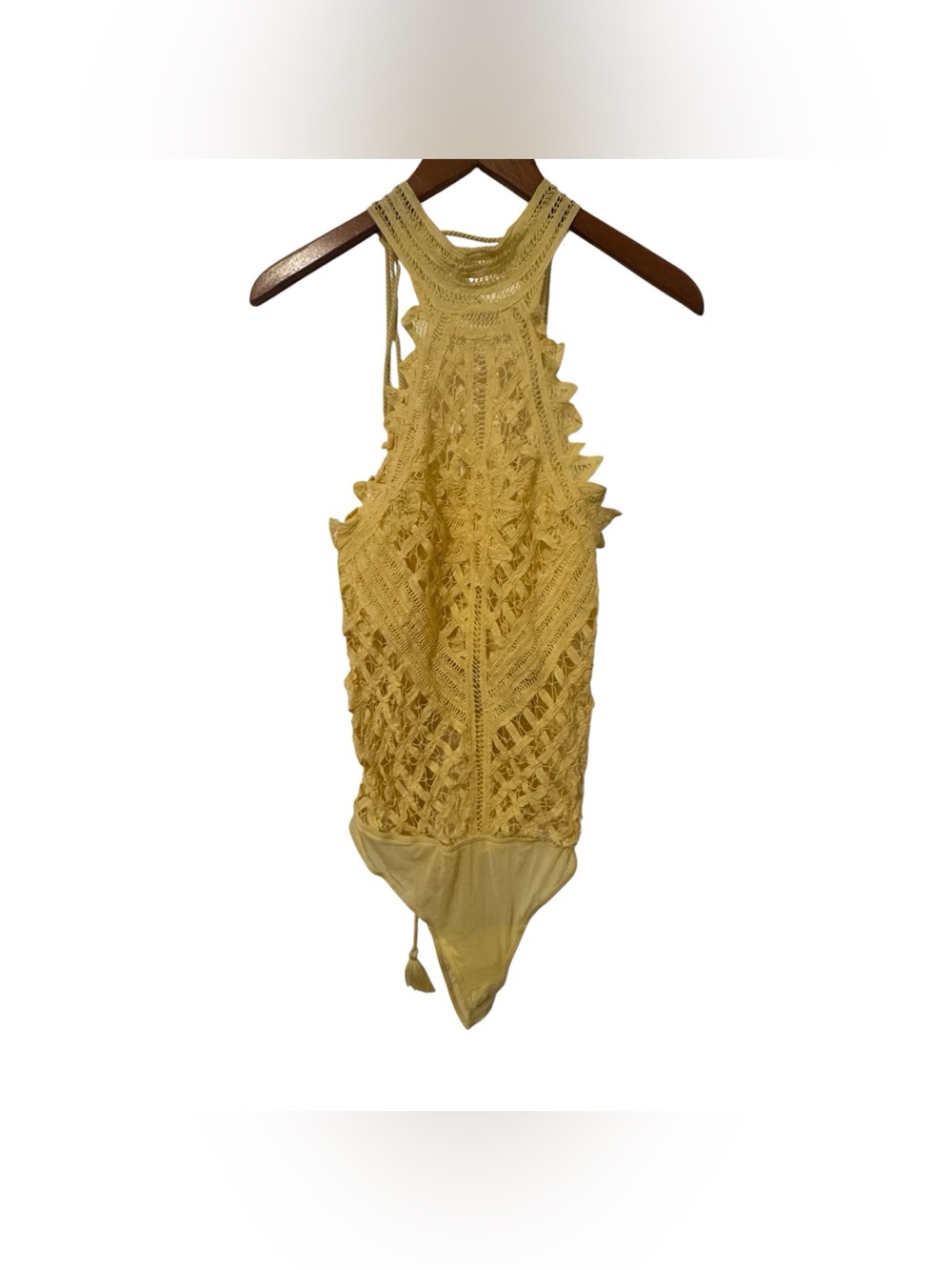 Intimately Free People Be My Battenburg lace body suit